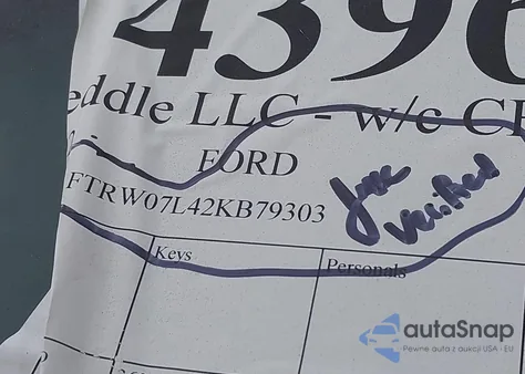 2002 Ford F-150 Lariat/Xlt from USA, damaged, VIN 1FTRW07L42KB79303